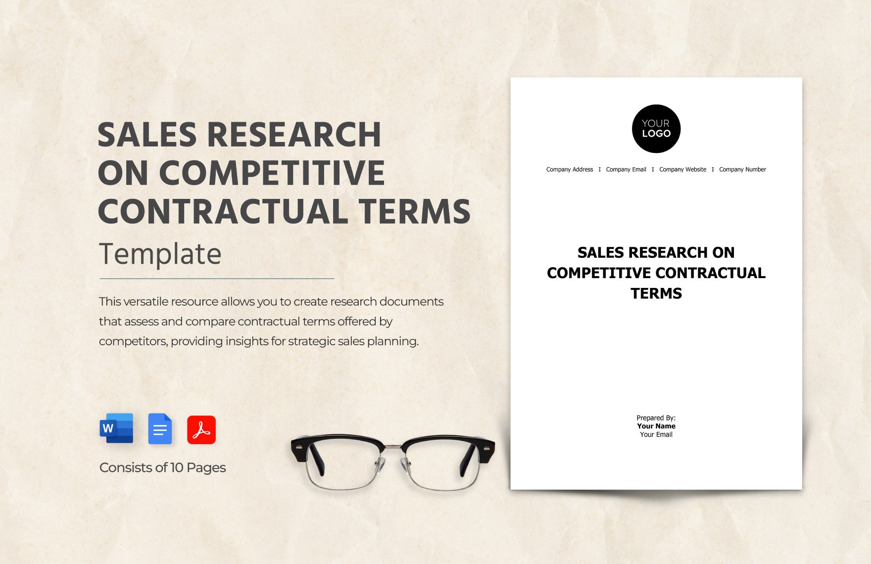 Sales Research on Competitive Contractual Terms Template