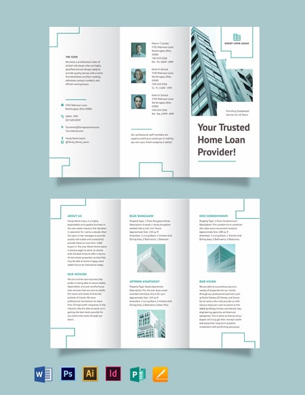home-house-loan-tri-fold-brochure