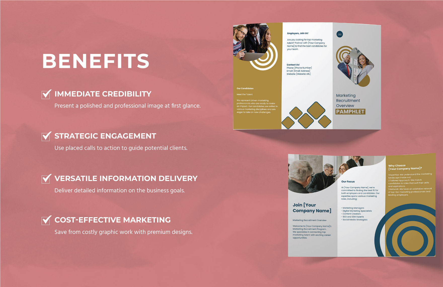 Marketing Recruitment Overview Pamphlet Template