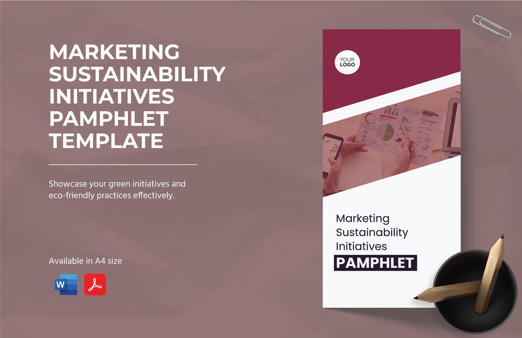 Marketing Sustainability Initiatives Pamphlet Template