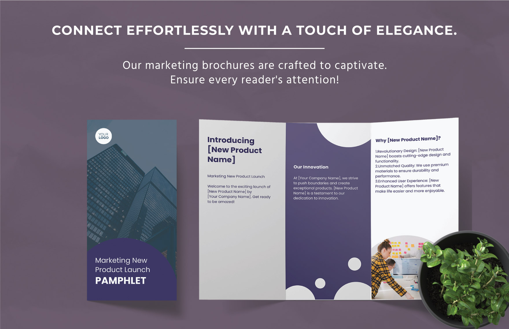 Marketing New Product Launch Pamphlet Template