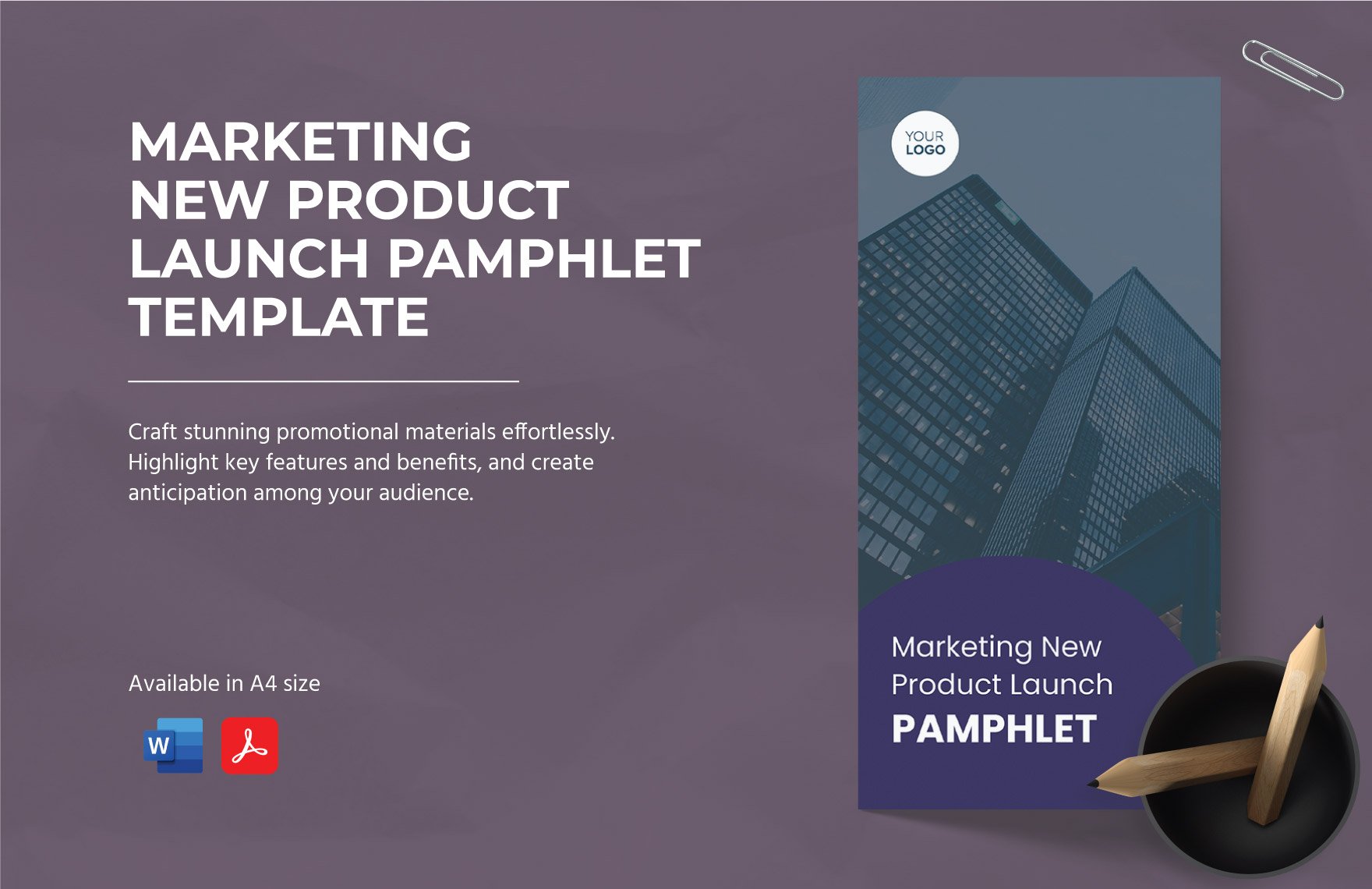 Marketing New Product Launch Pamphlet Template