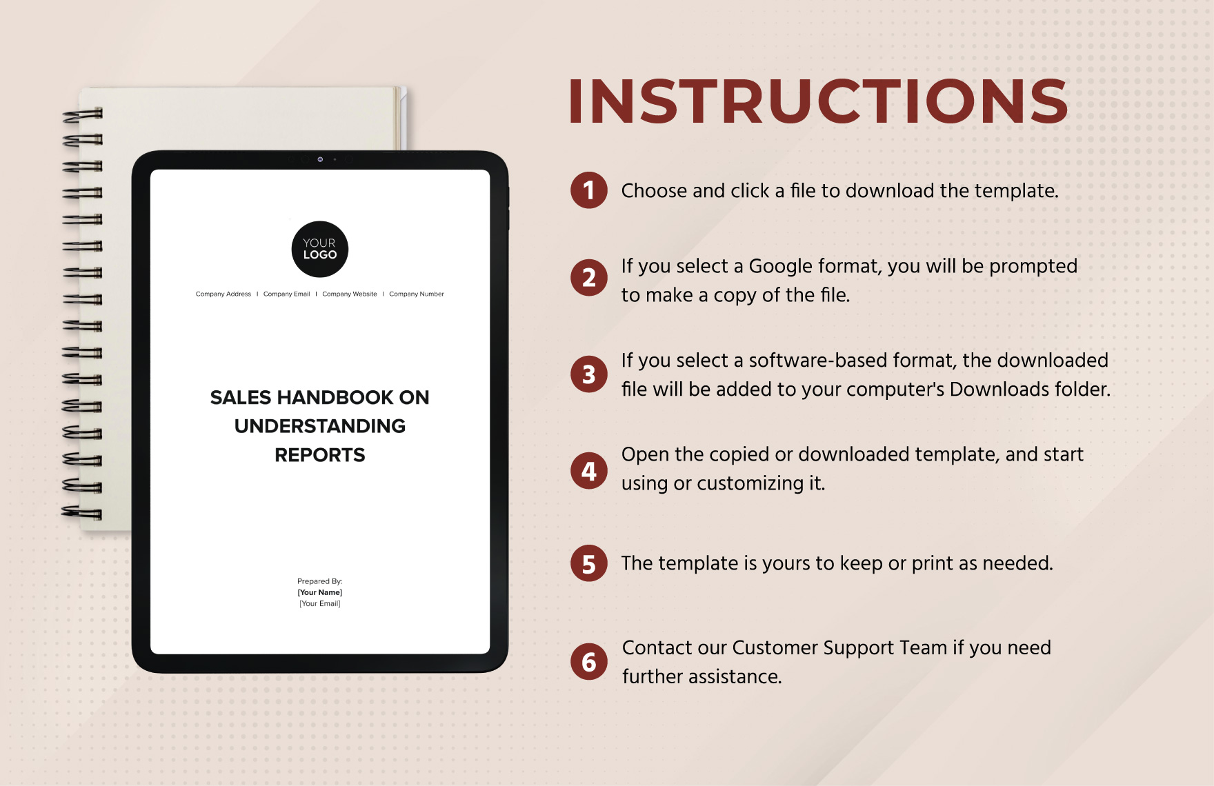 Sales Handbook on Understanding Reports Template