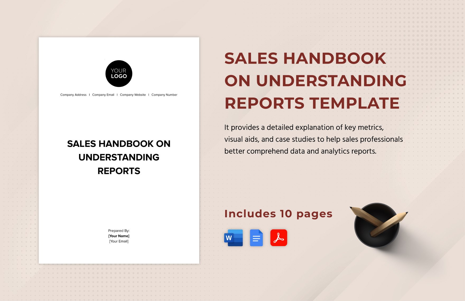 Sales Handbook on Understanding Reports Template in Word, Google Docs, PDF
