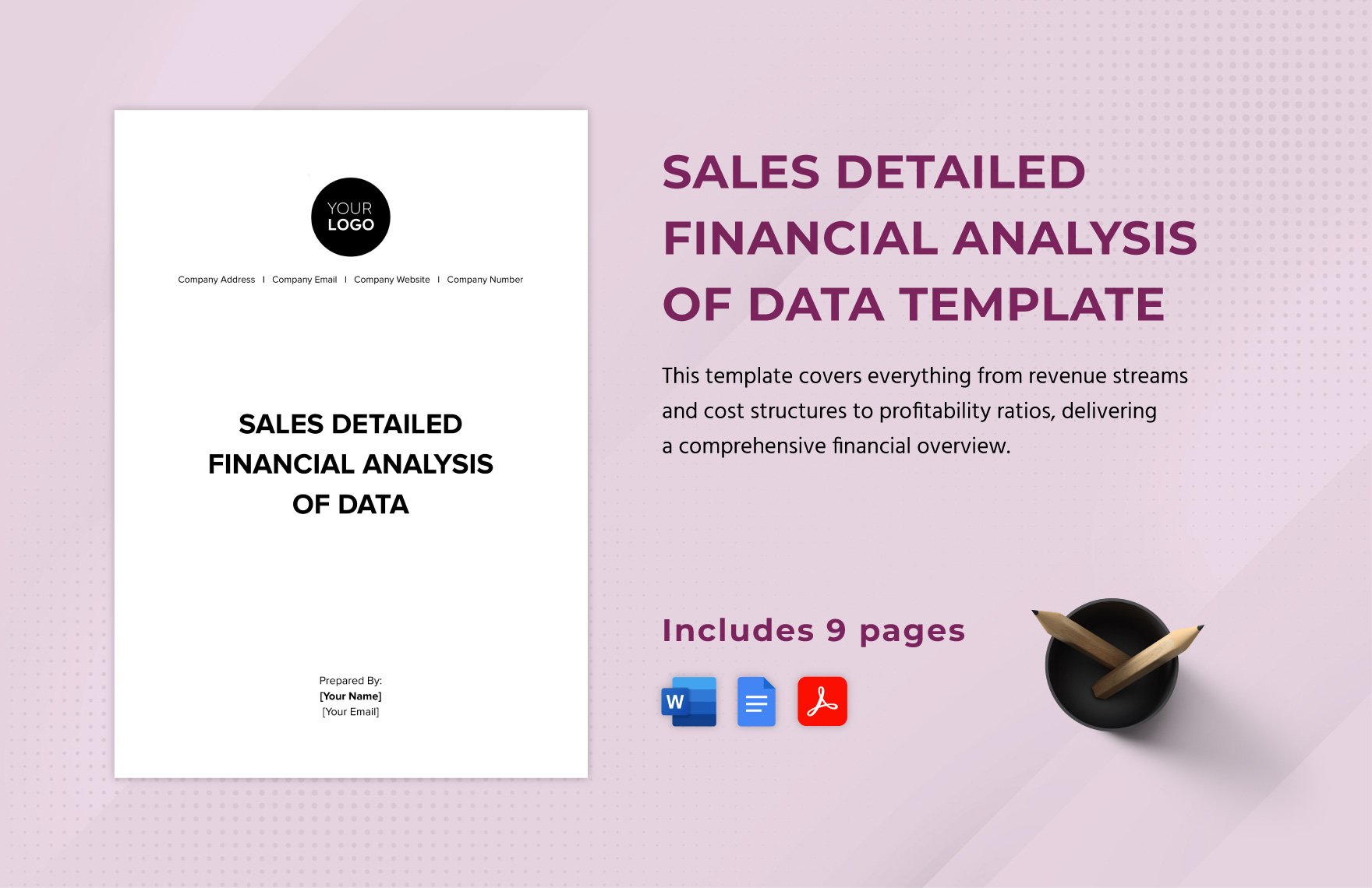 Sales Detailed Financial Analysis of Data Template