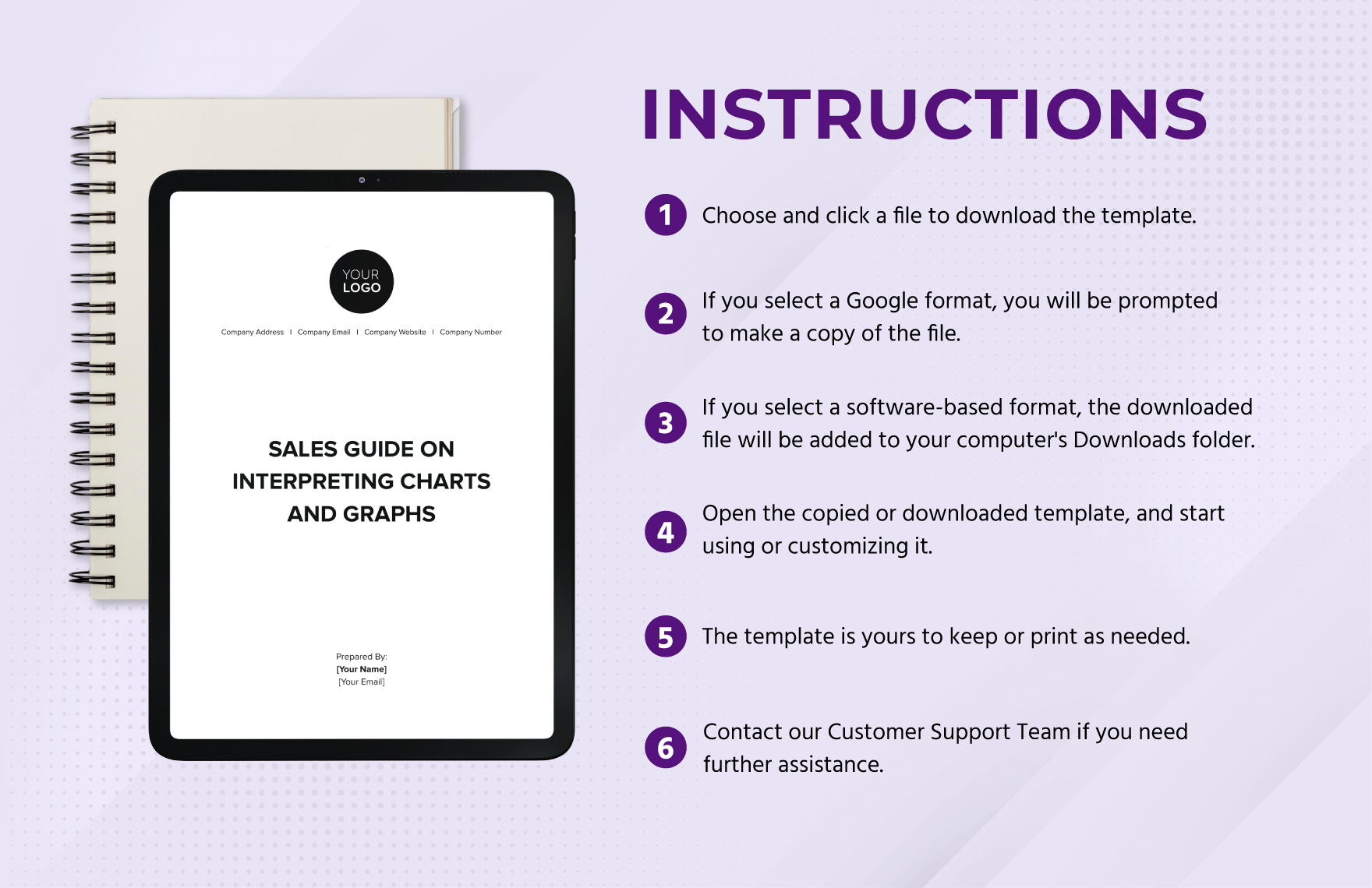 Sales Guide on Interpreting Charts and Graphs Template