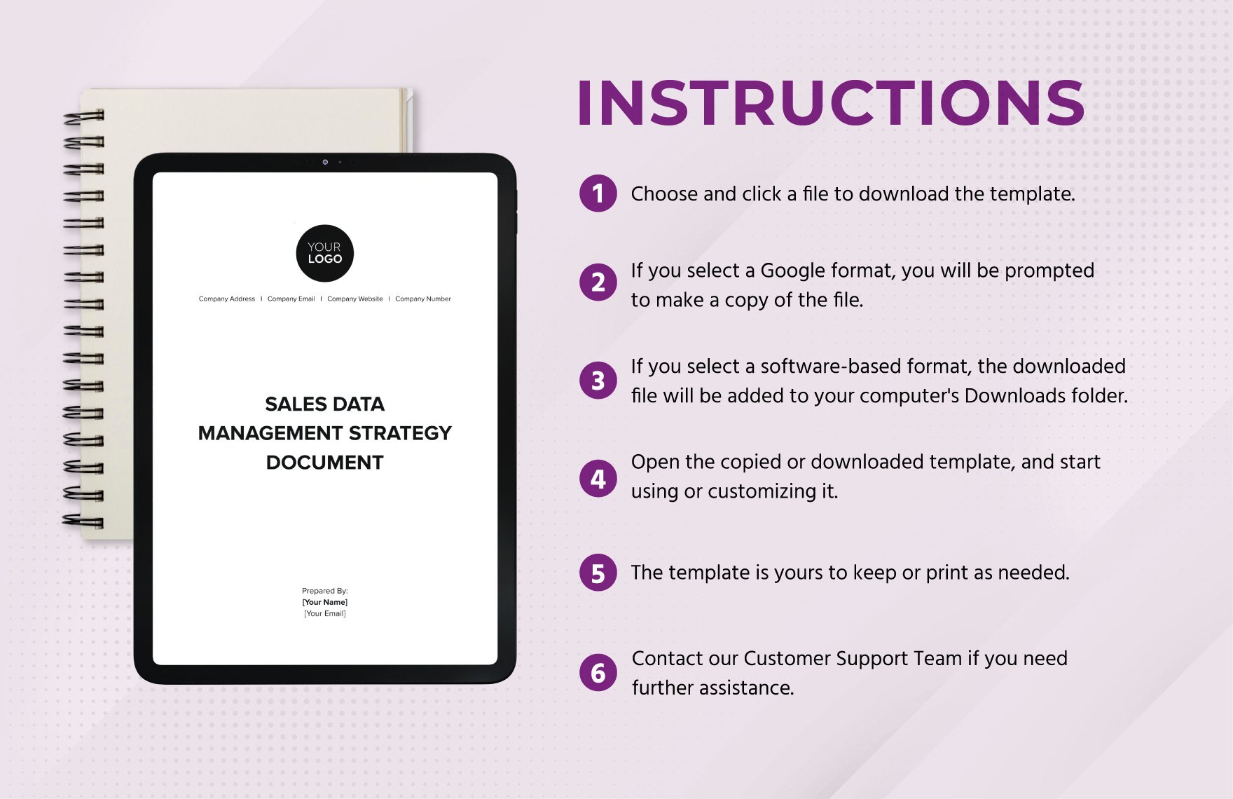 Sales Data Management Strategy Document Template