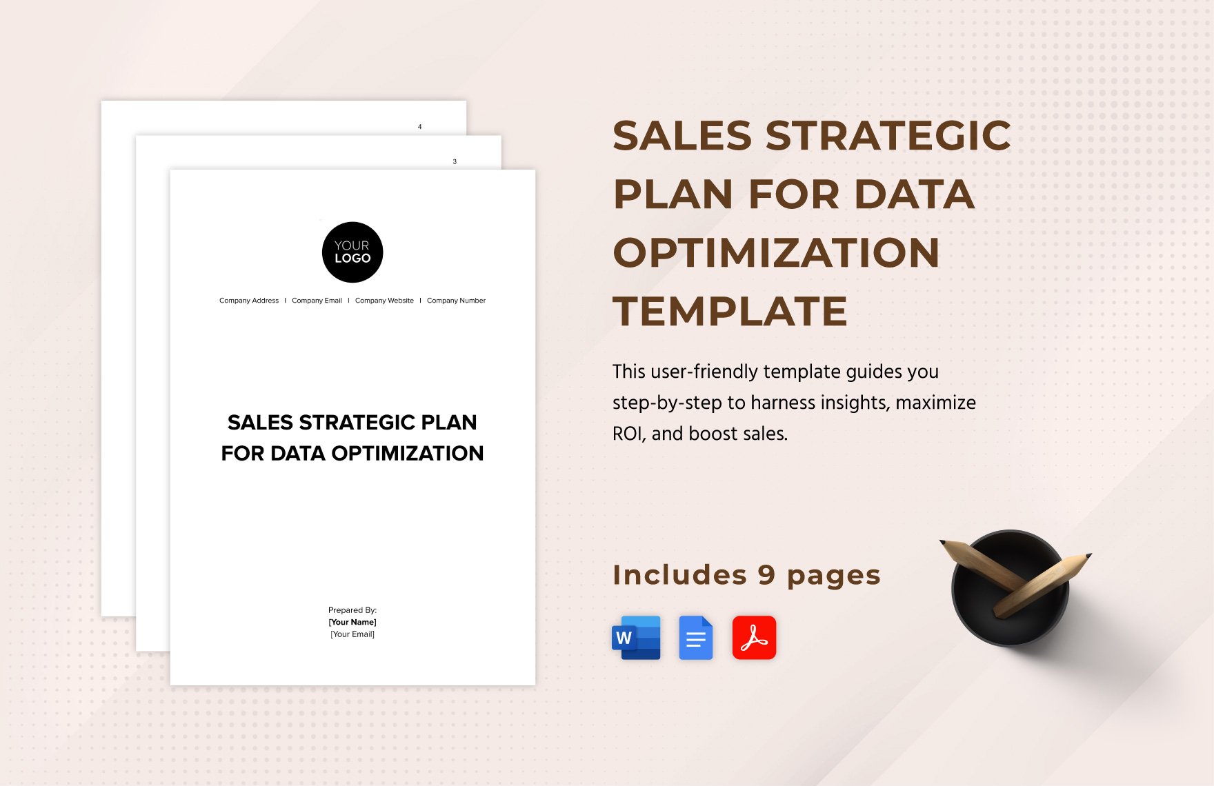 Sales Strategic Plan for Data Optimization Template