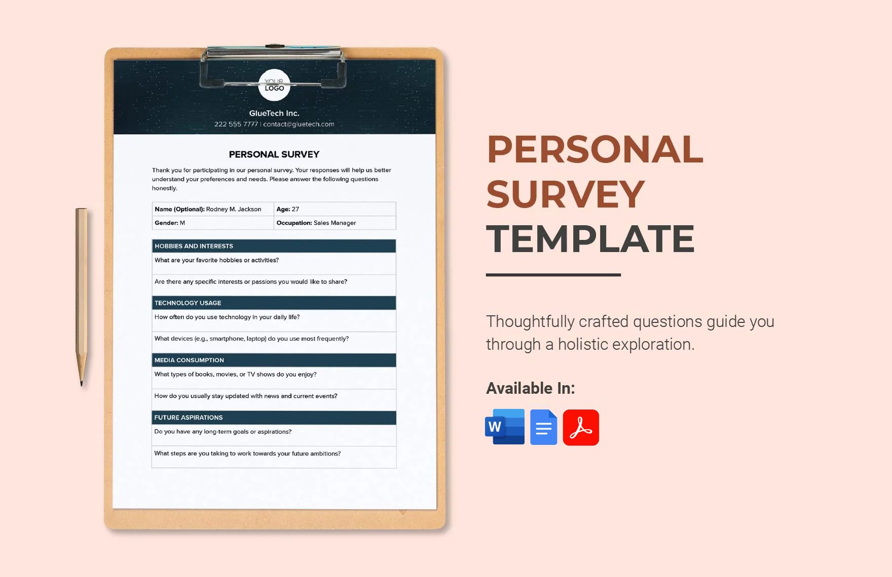 Personal Survey Template
