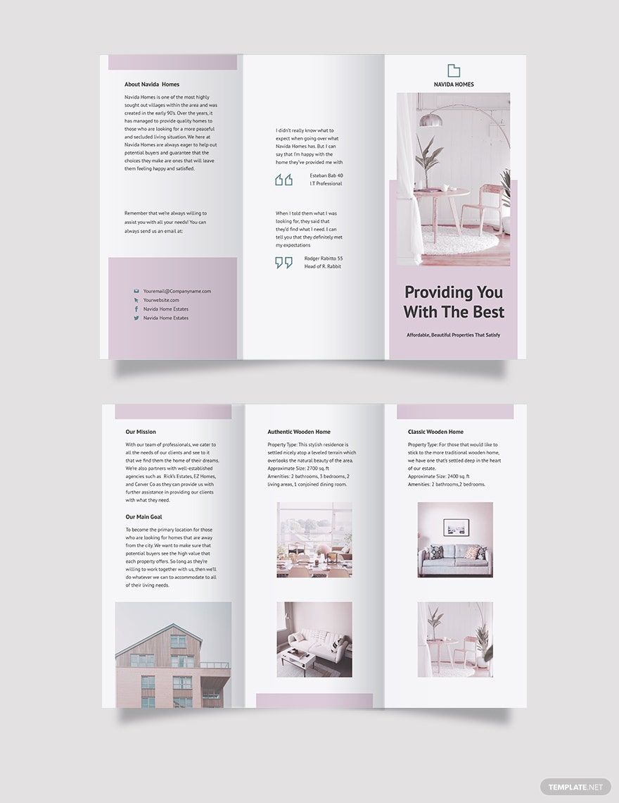Open House Tri-fold Brochure Template in Word, Google Docs, Illustrator, PSD, Apple Pages, Publisher, InDesign