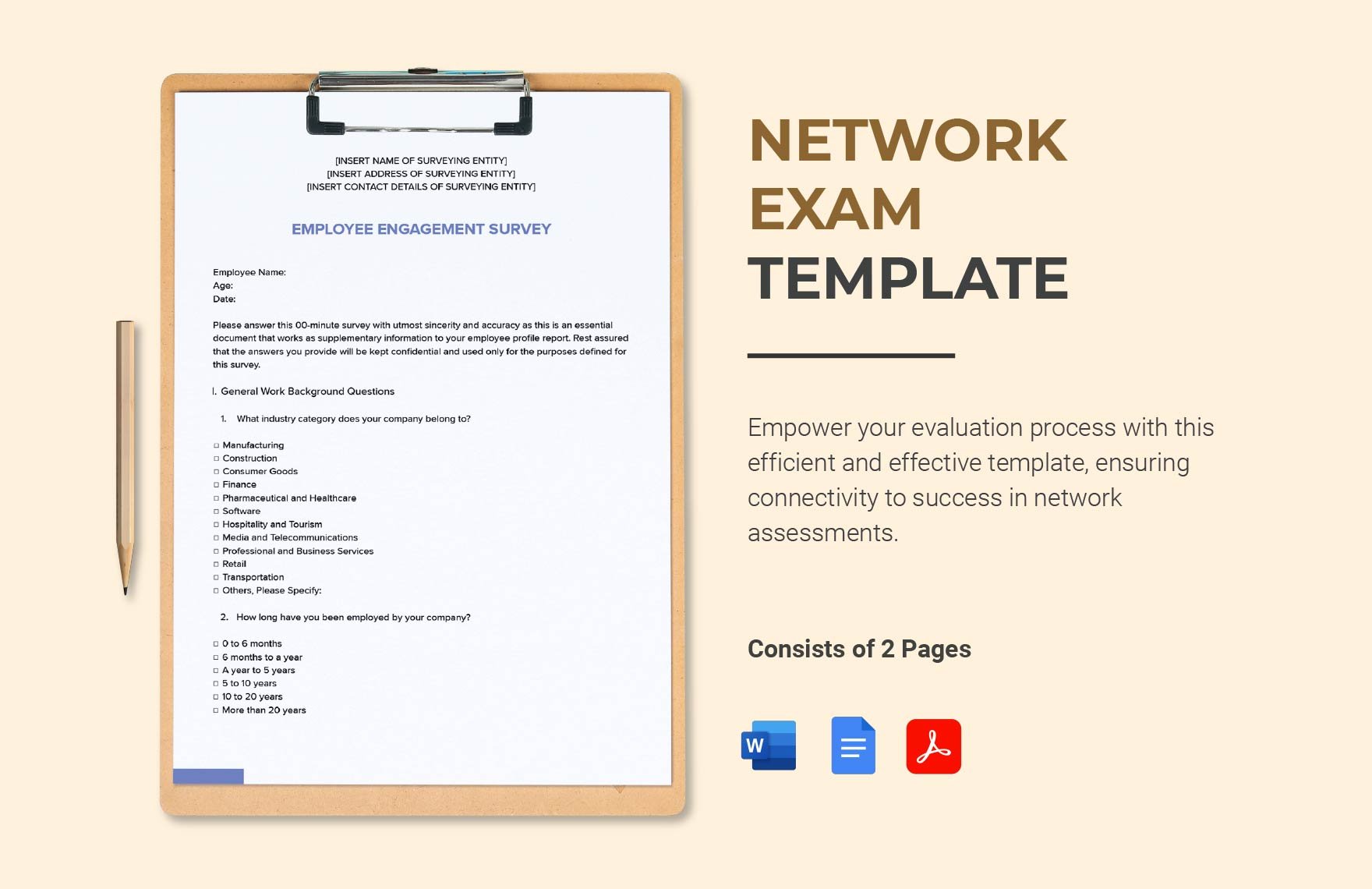 Free Network Exam Template in Word, Google Docs, PDF