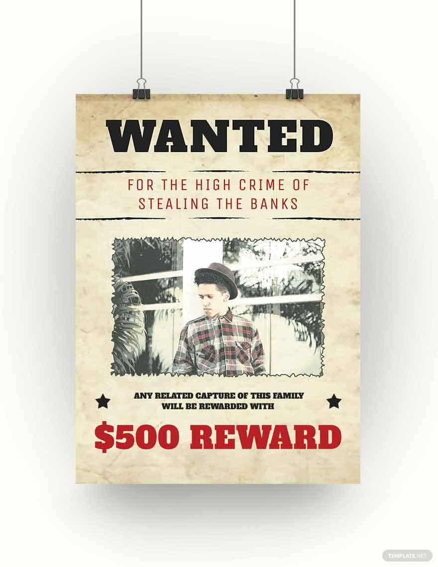 Dead or Alive Wanted Poster Template