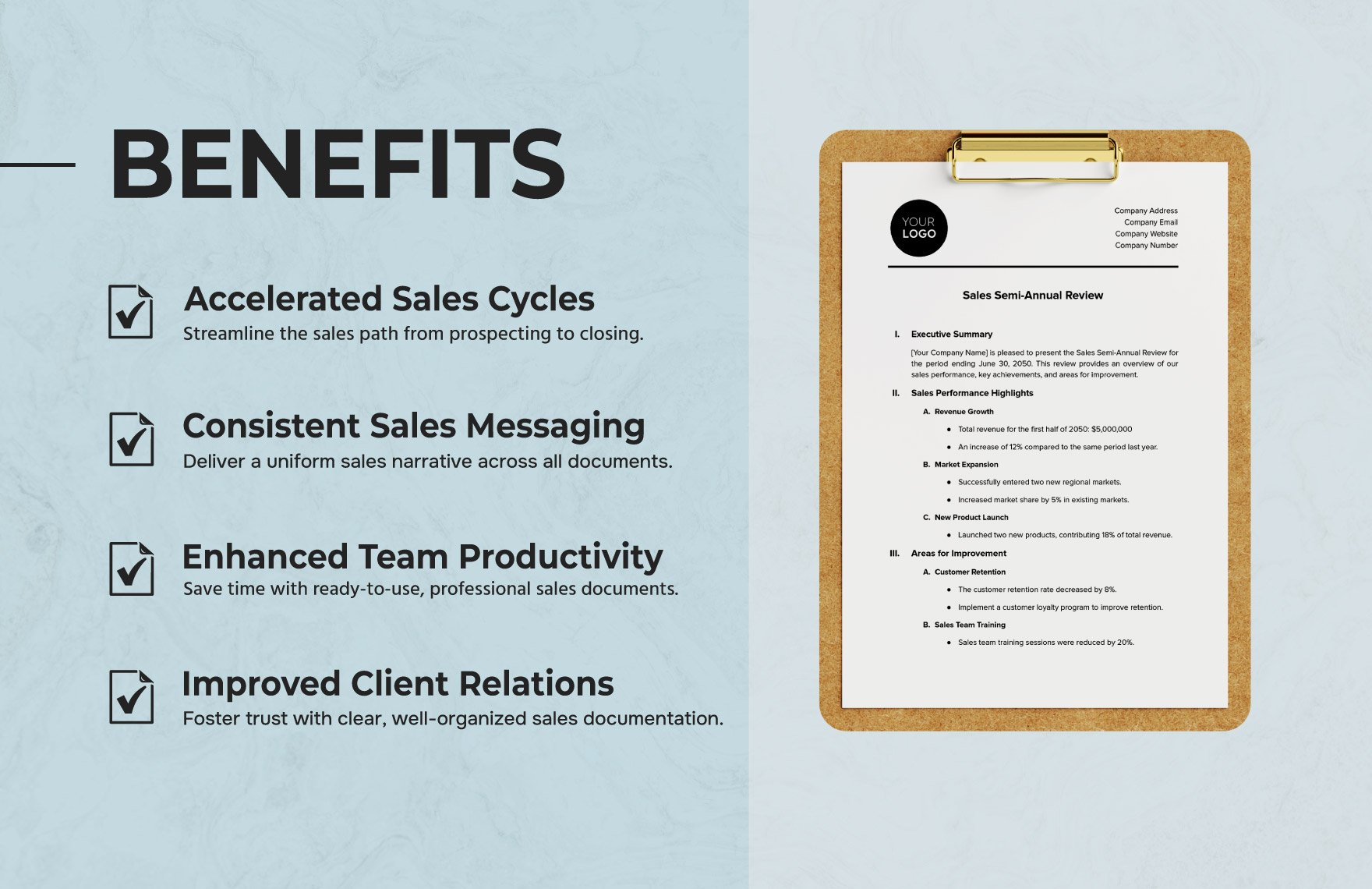Sales Semi-Annual Review Template