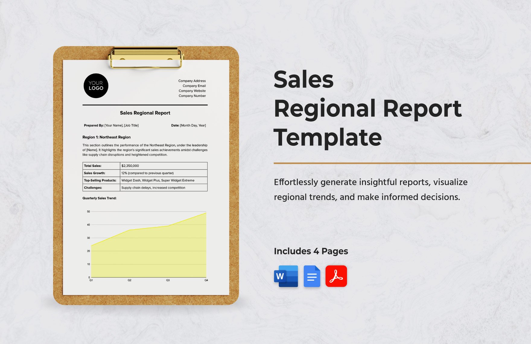 Sales Regional Report Template