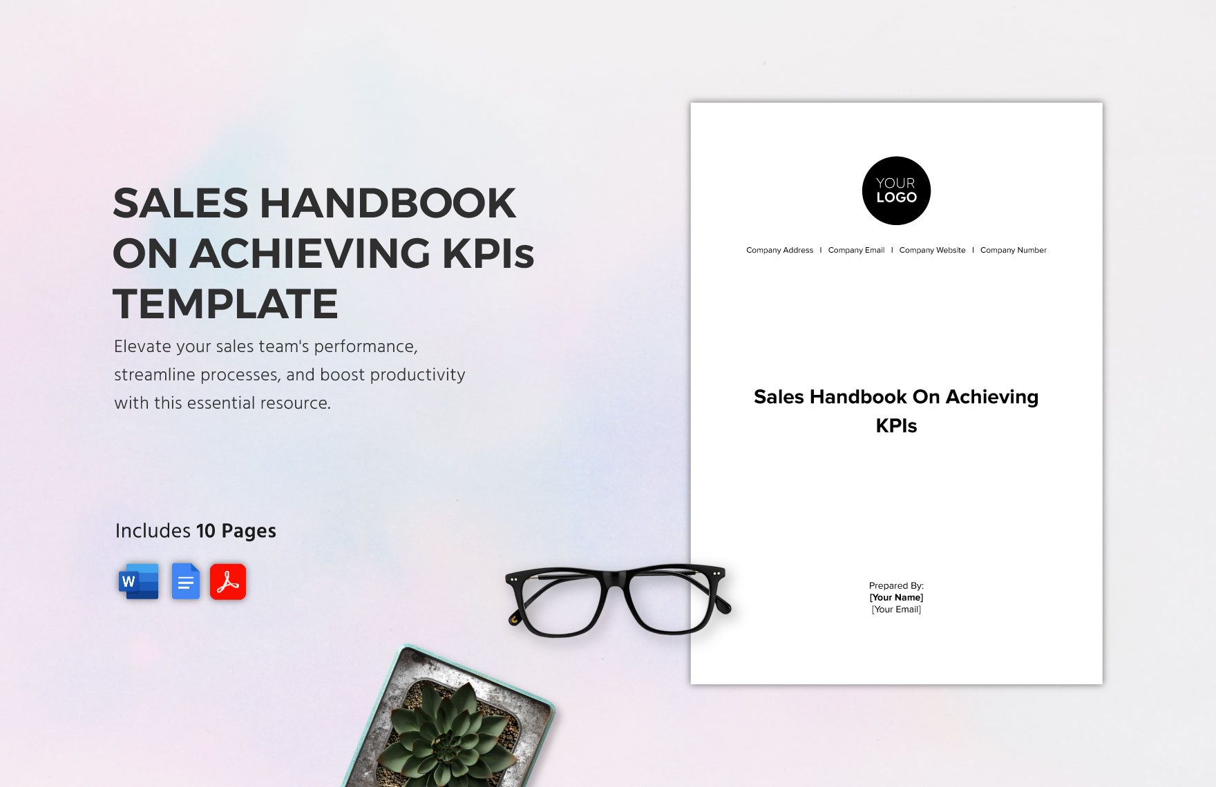 Sales Handbook on Achieving KPIs Template in Word, Google Docs, PDF