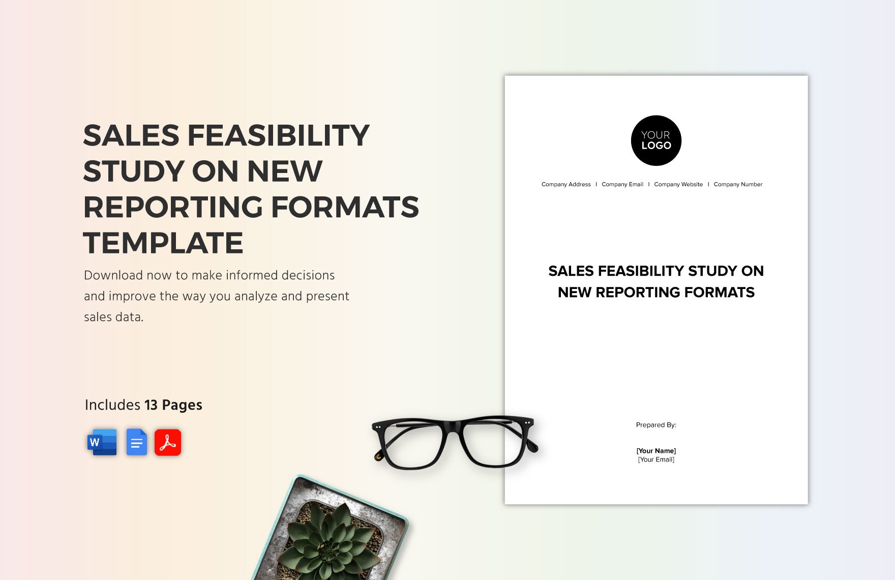 Sales Feasibility Study on New Reporting Formats Template in Word, Google Docs, PDF
