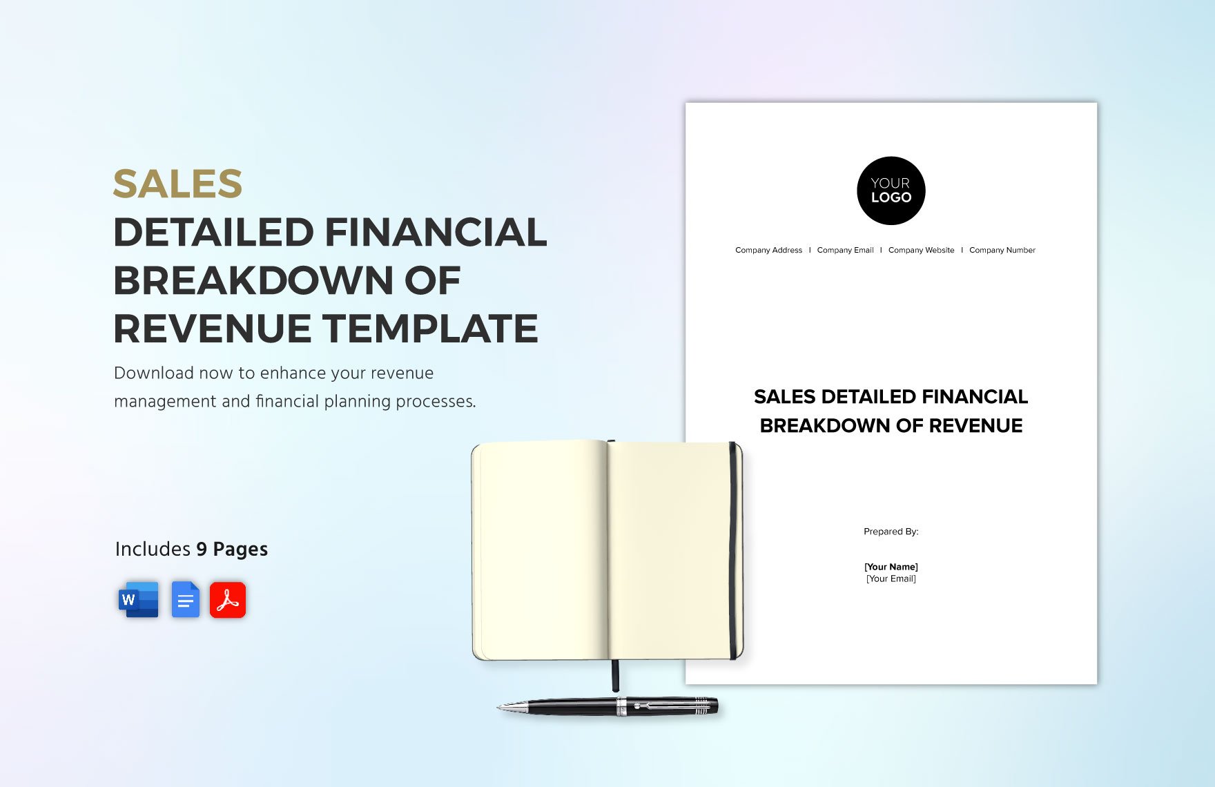 Sales Detailed Financial Breakdown of Revenue Template in Word, Google Docs, PDF