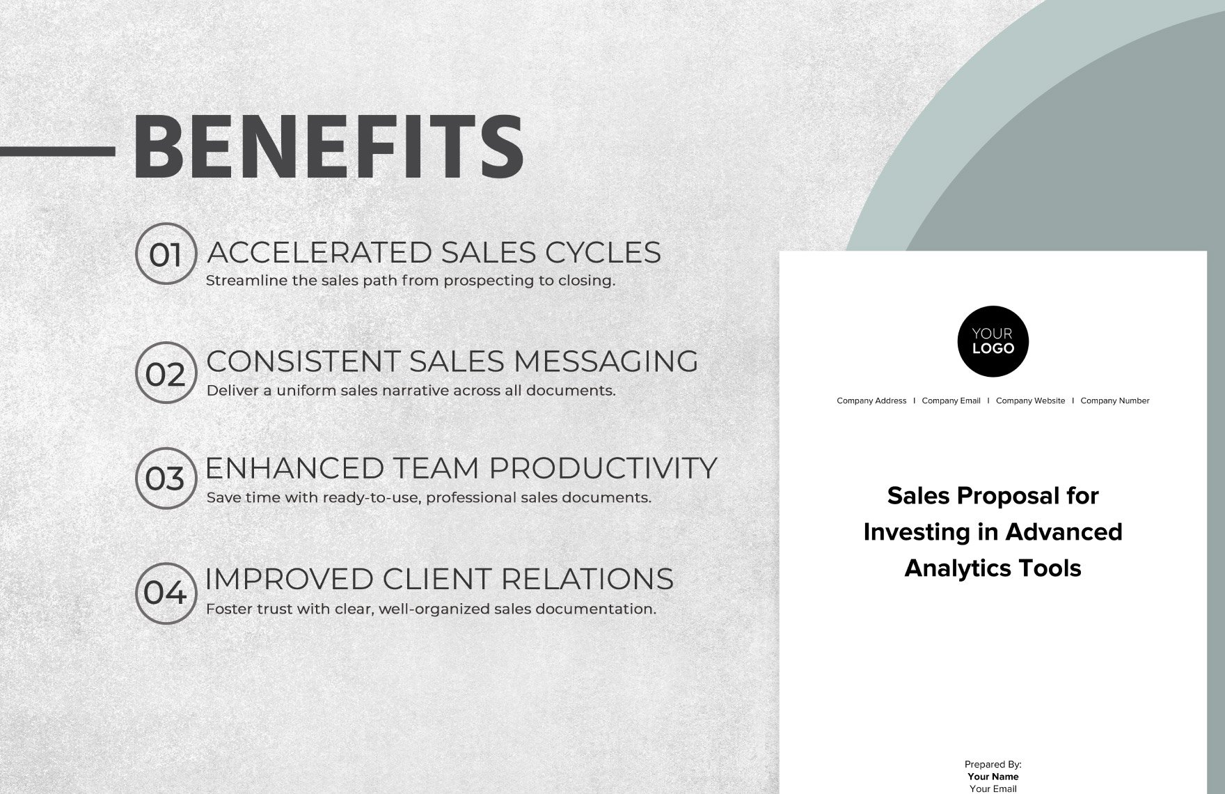 Sales Proposal for Investing in Advanced Analytics Tools Template