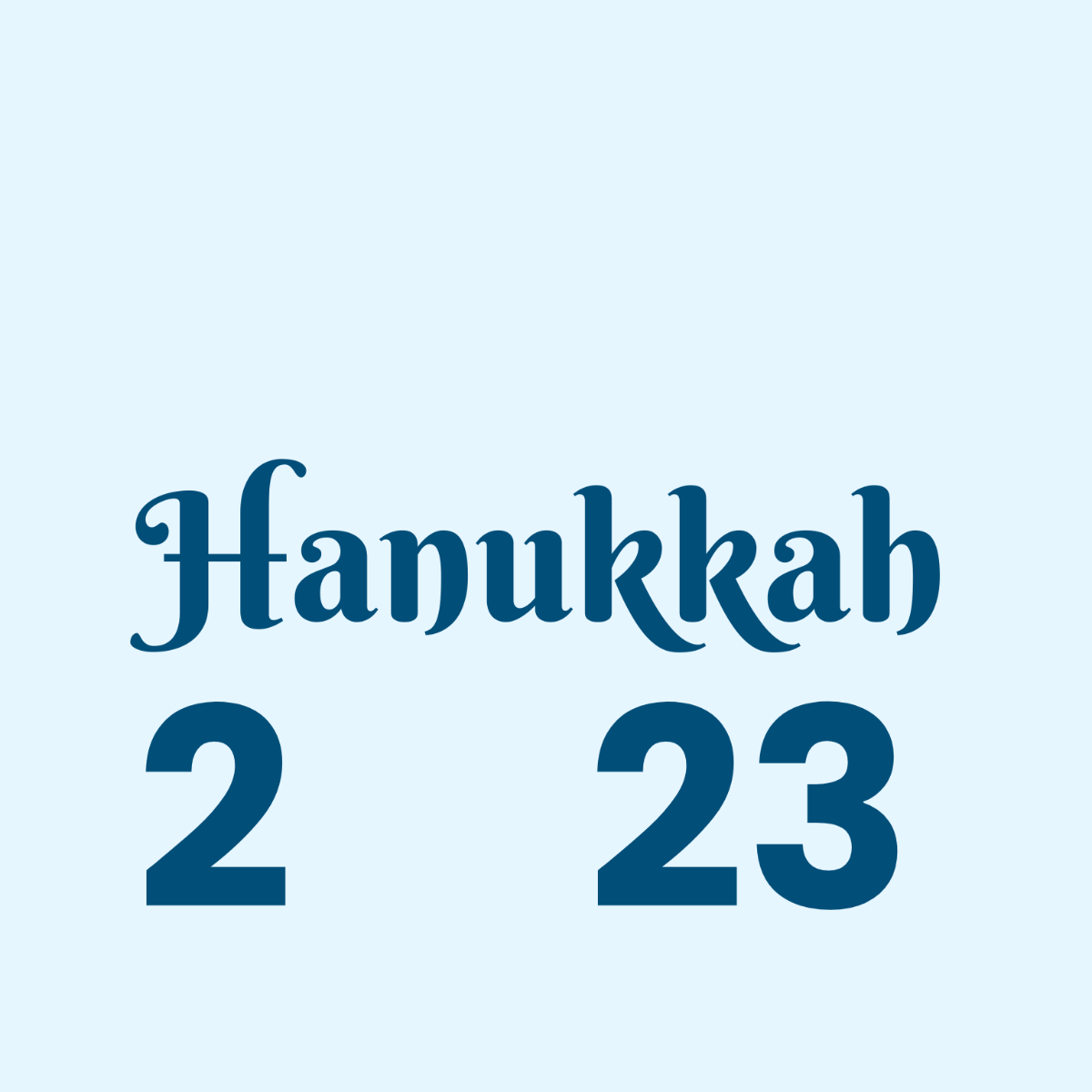 Hannukkah 2023 Clipart Template
