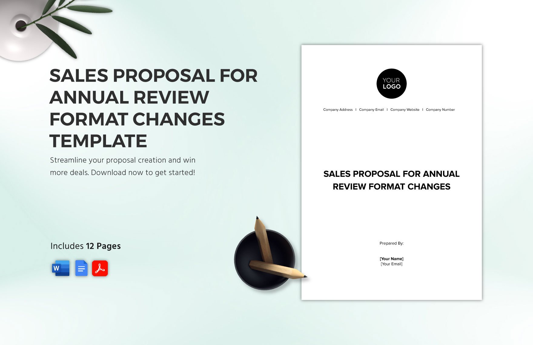 Sales Proposal for Annual Review Format Changes Template