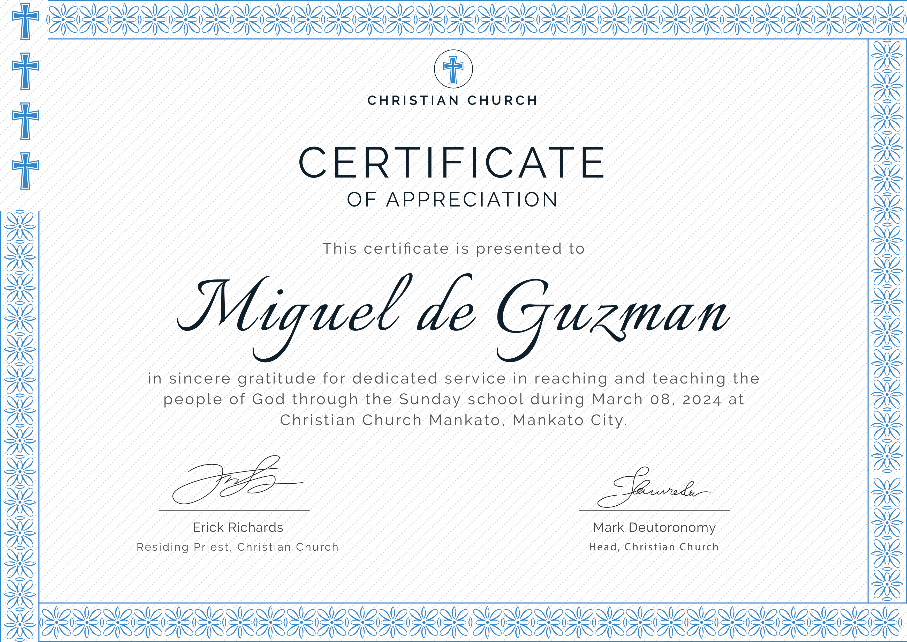 Free pastor appreciation certificate template