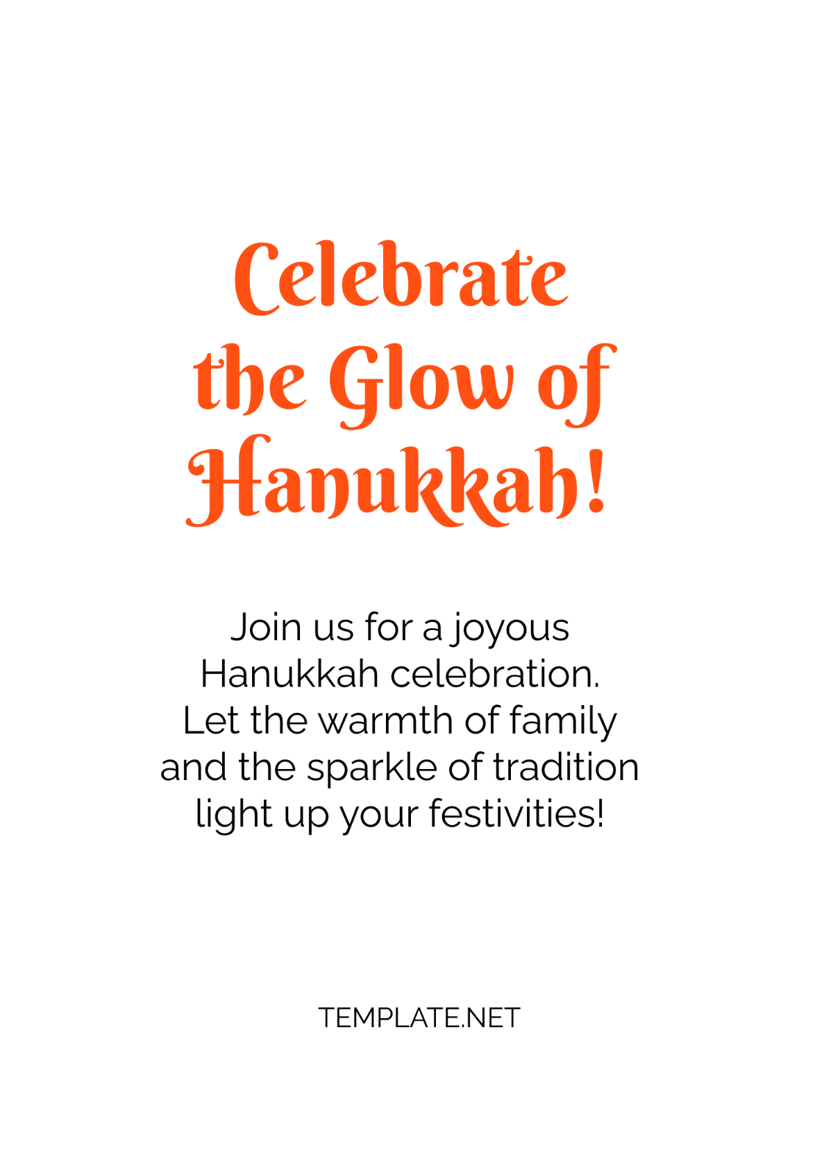 Free Happy Hanukkah Invitation Template