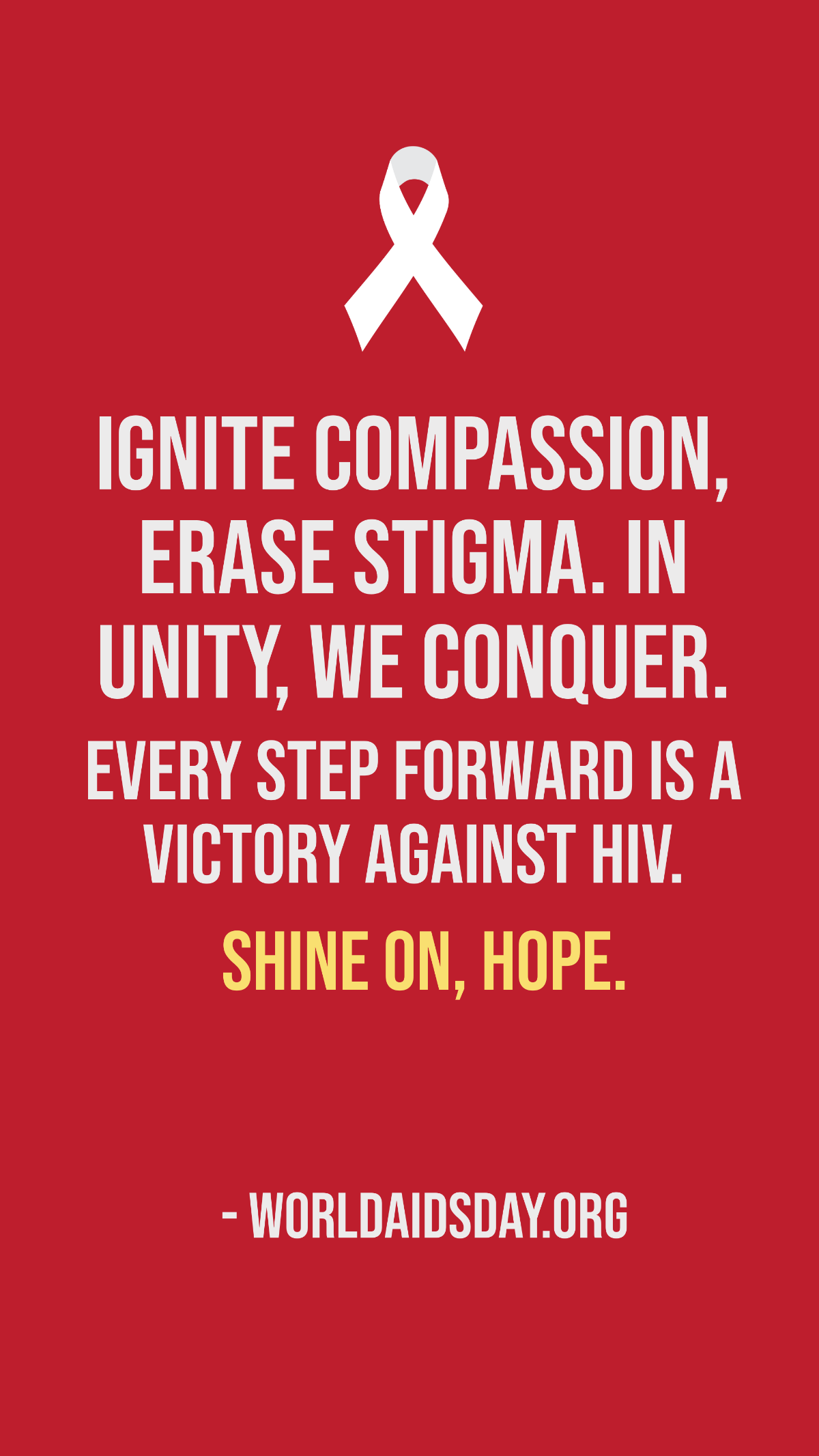 World AIDS Day Awareness Quote Template