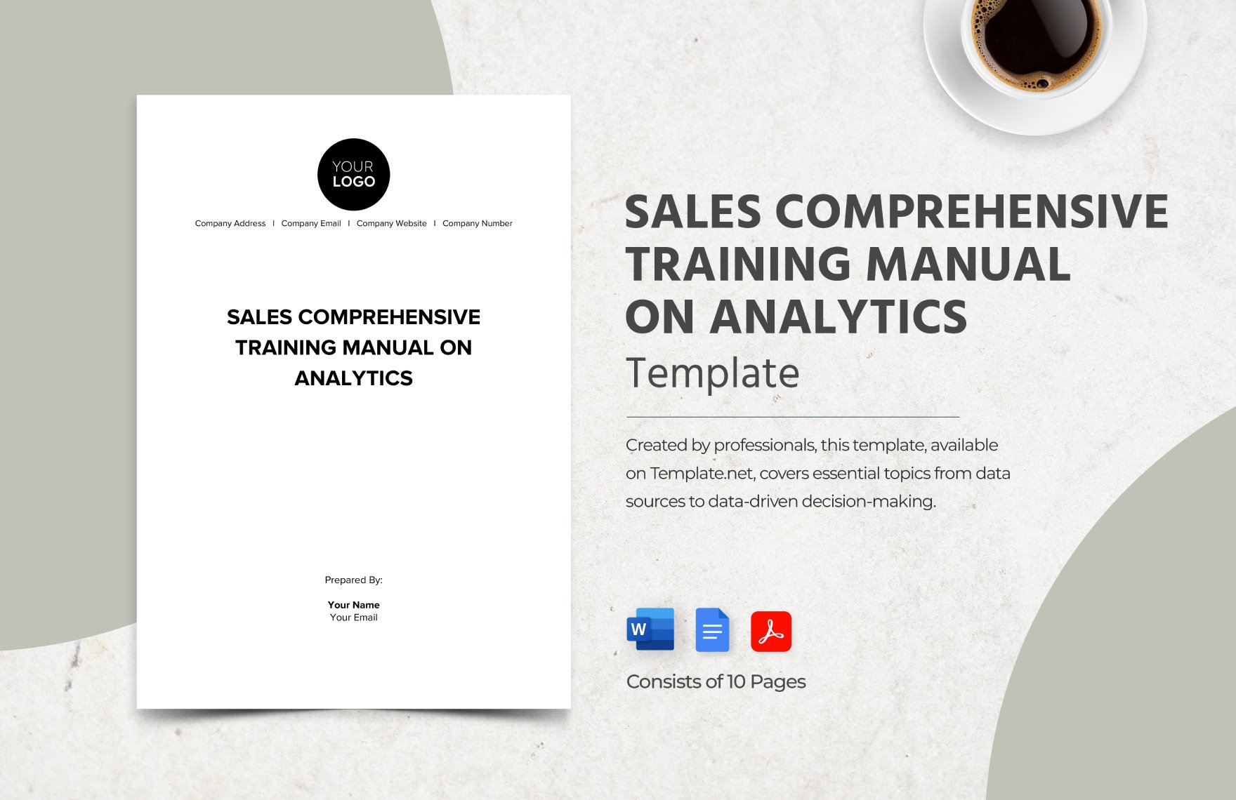 Sales Comprehensive Training Manual on Analytics Template in Word, Google Docs, PDF