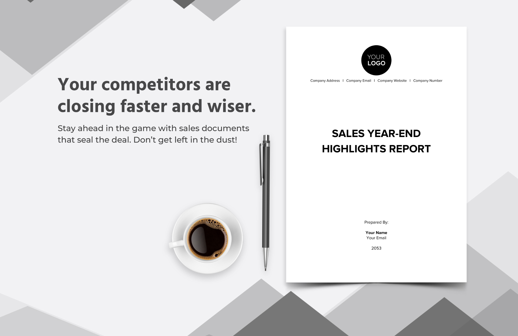 Sales Yearend Highlights Report Template