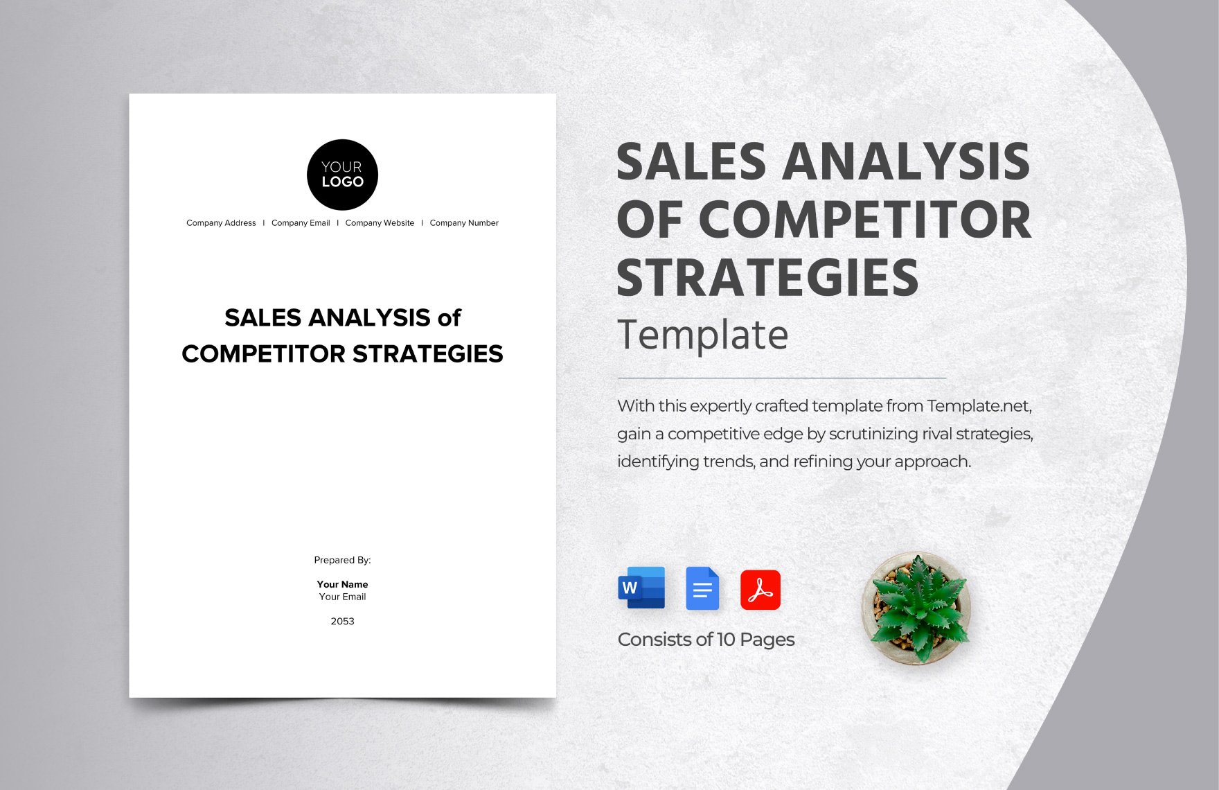 Sales Analysis of Competitor Strategies Template