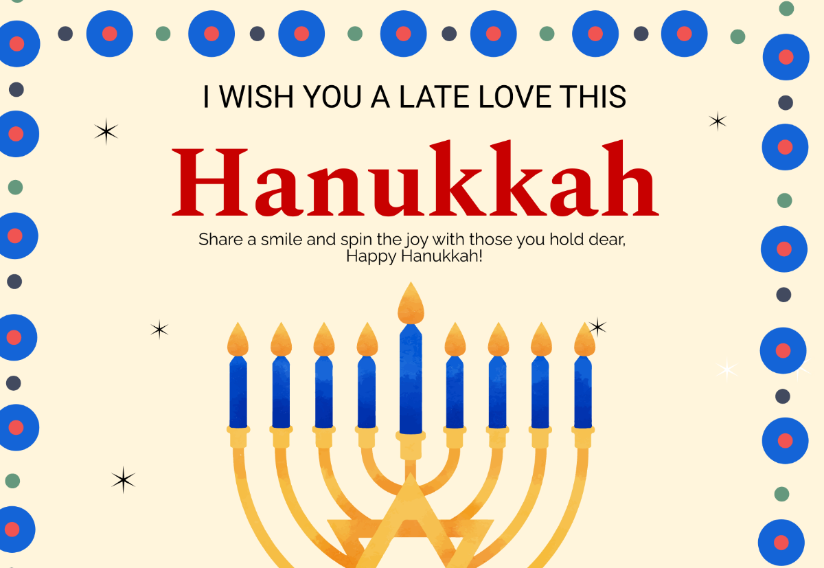 Cute Hanukkah Card Template