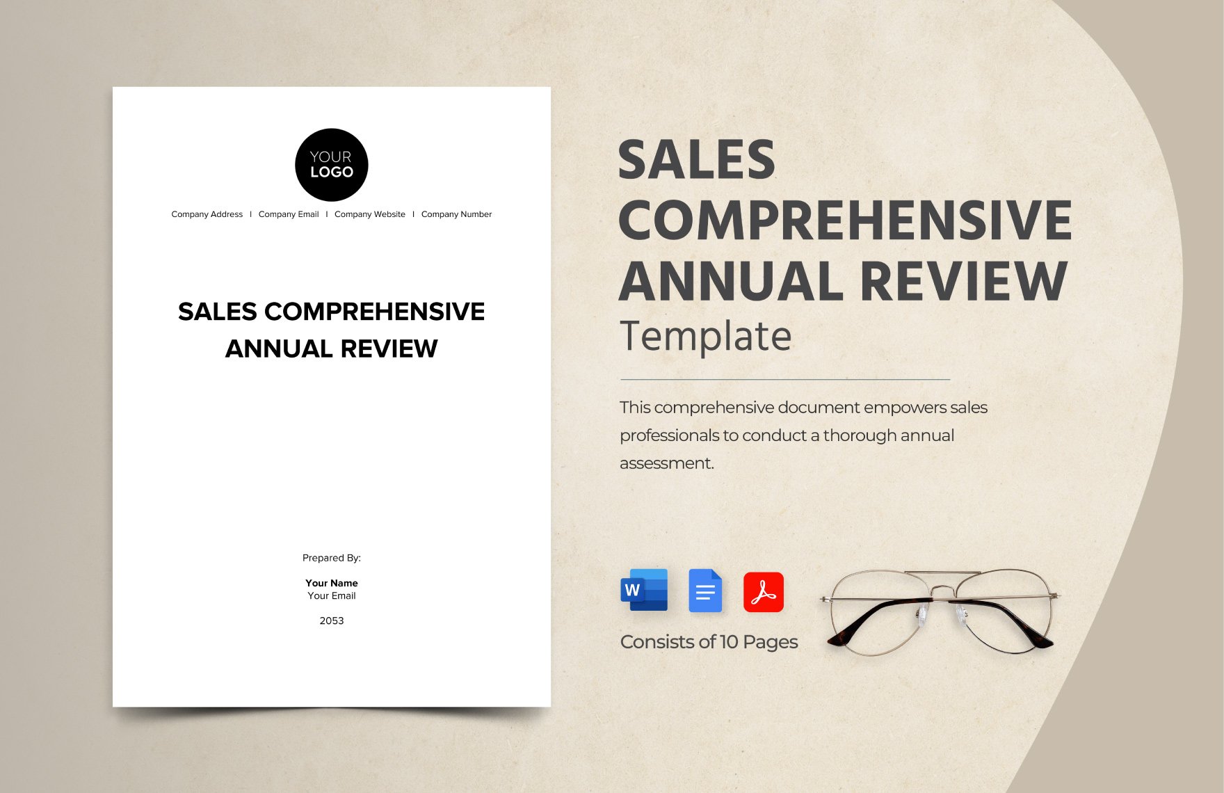 Sales Comprehensive Annual Review Template in Word, Google Docs, PDF