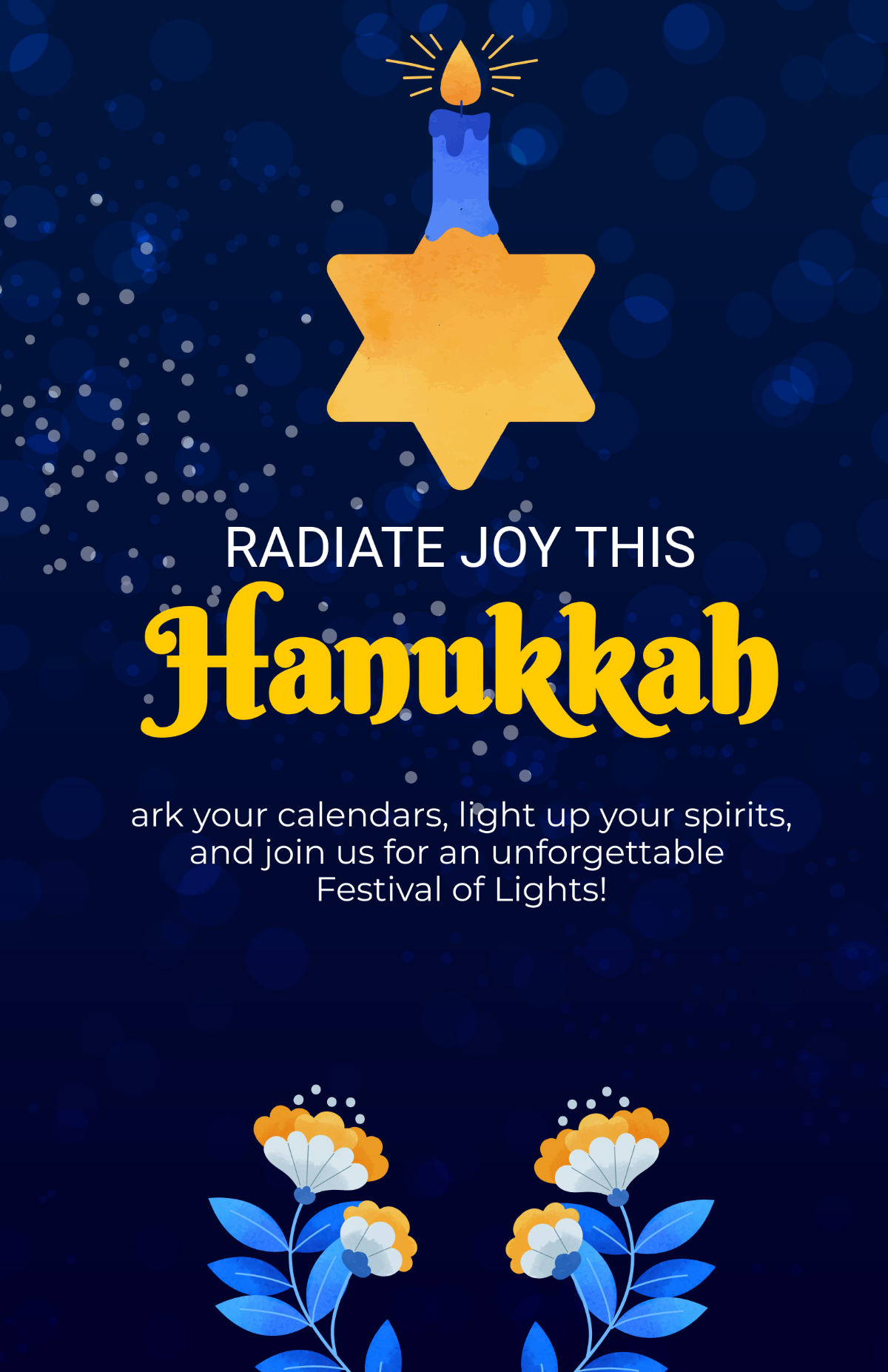 Free Hanukkah 2023 Poster Template