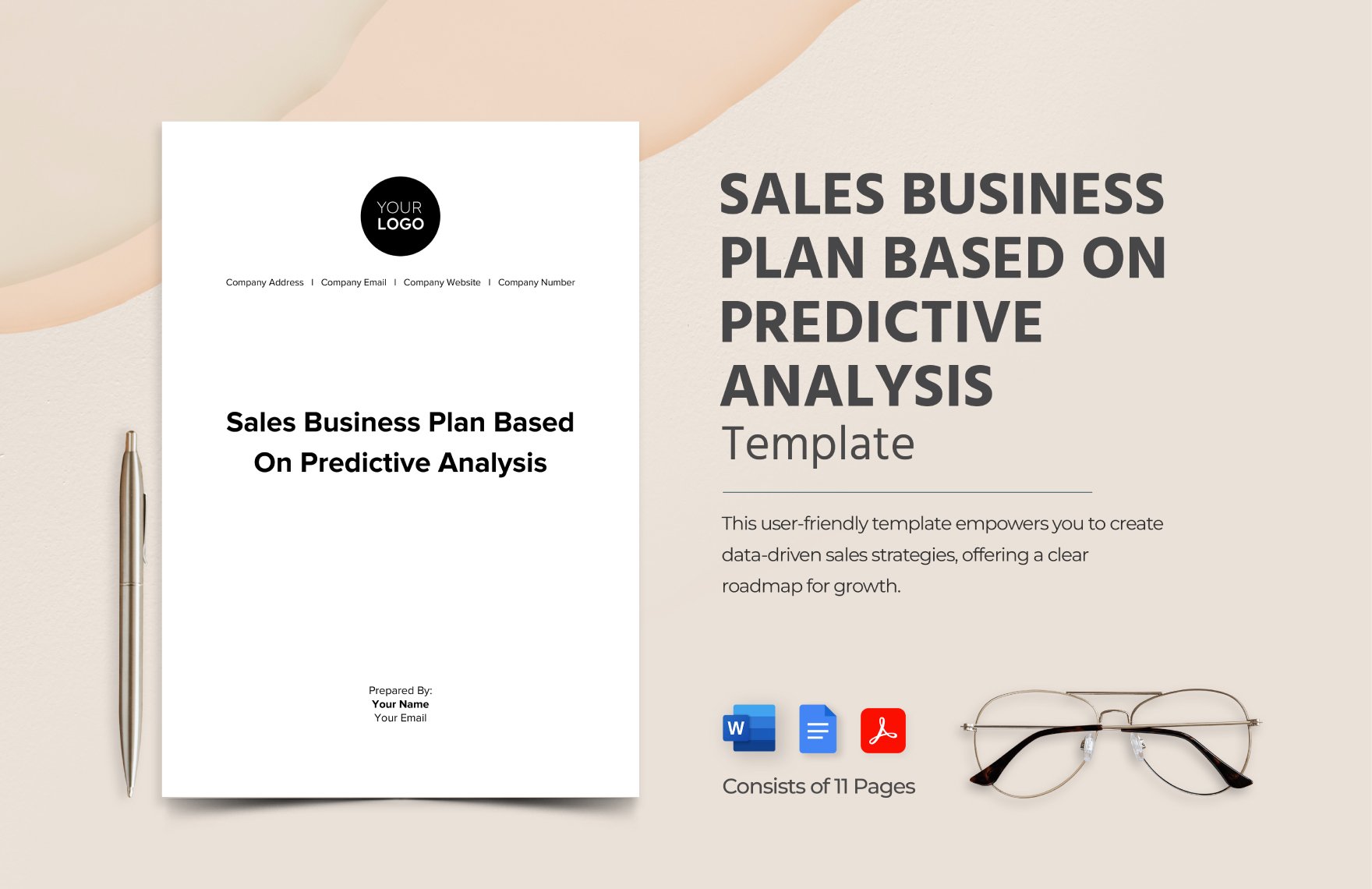 Sales Business Plan Based on Predictive Analysis Template