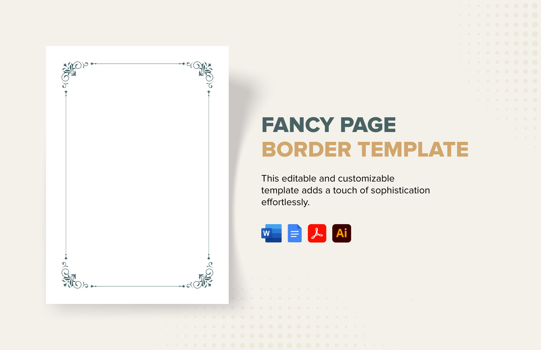 Free Fancy Page Border Template in Word, Google Docs, PDF, Illustrator