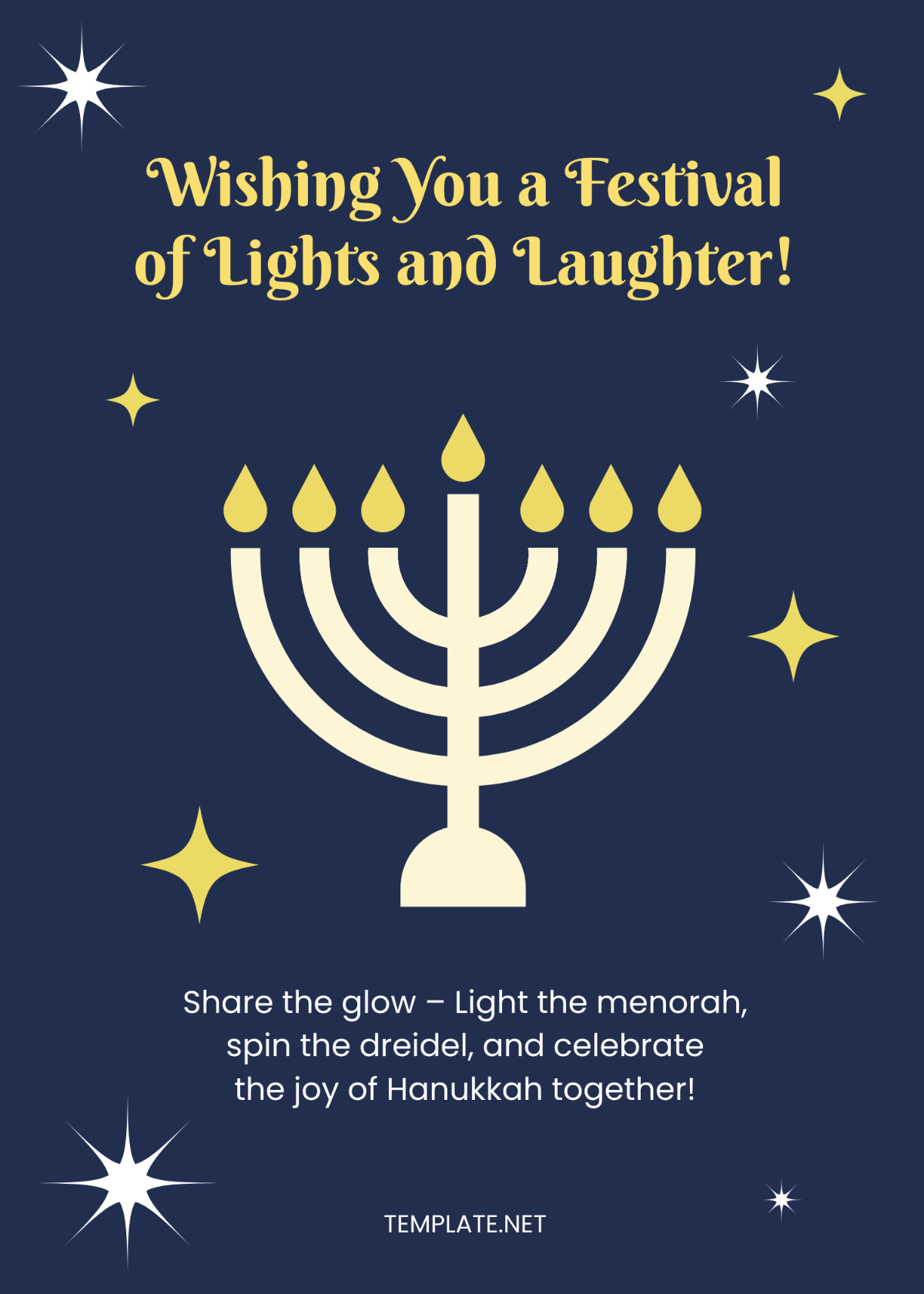 Hanukkah Greeting Card Template