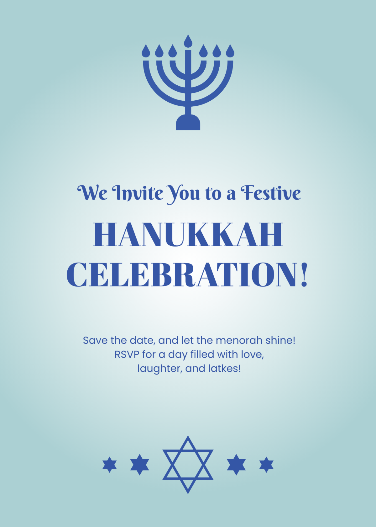Hanukkah Day Invitation Template