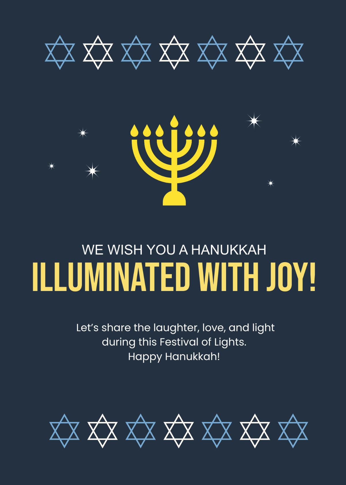 Happy Hanukkah Wishes Template