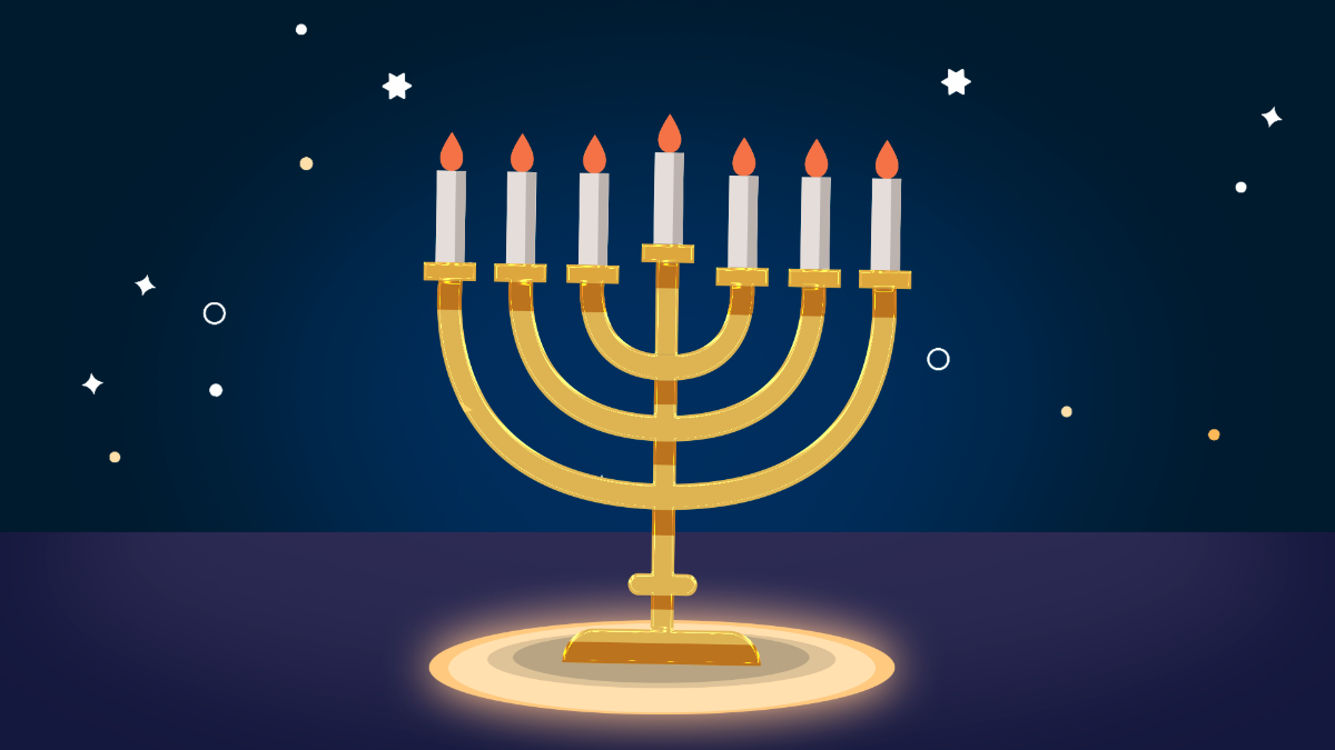 Free Hanukkah Candles Background Template