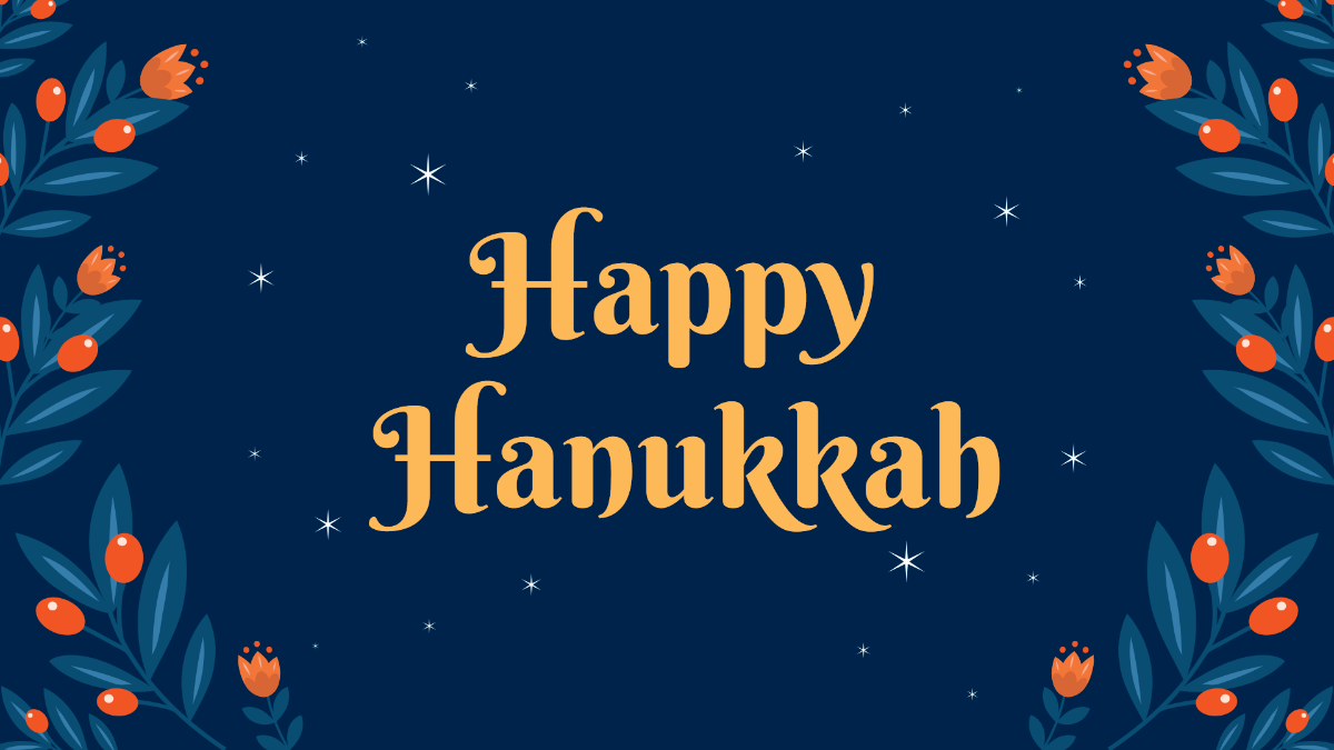 Happy Hanukkah Background Template