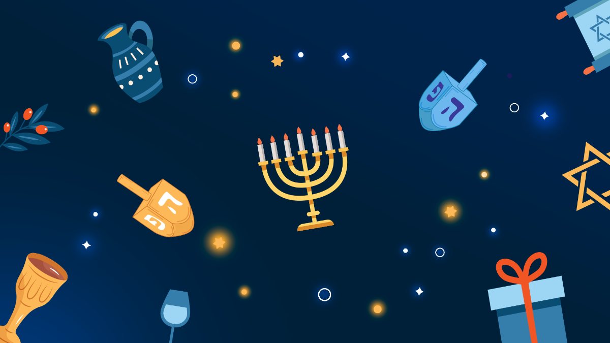 Aesthetic Hanukkah Background Template