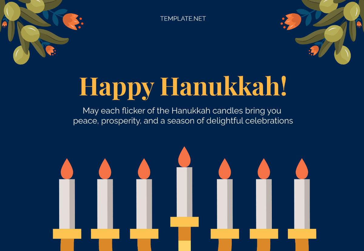 Happy Hanukkah Printable Card Template
