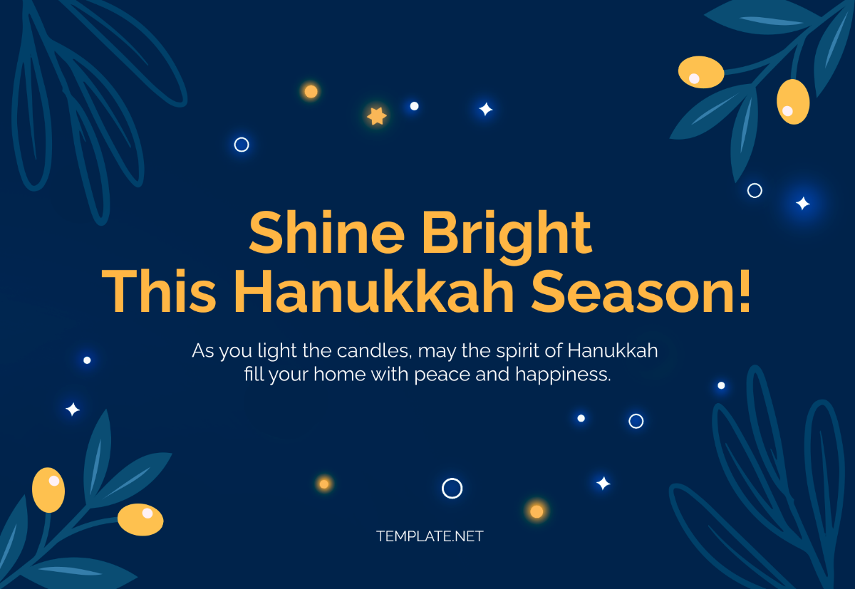 Free Creative Hanukkah Card Template