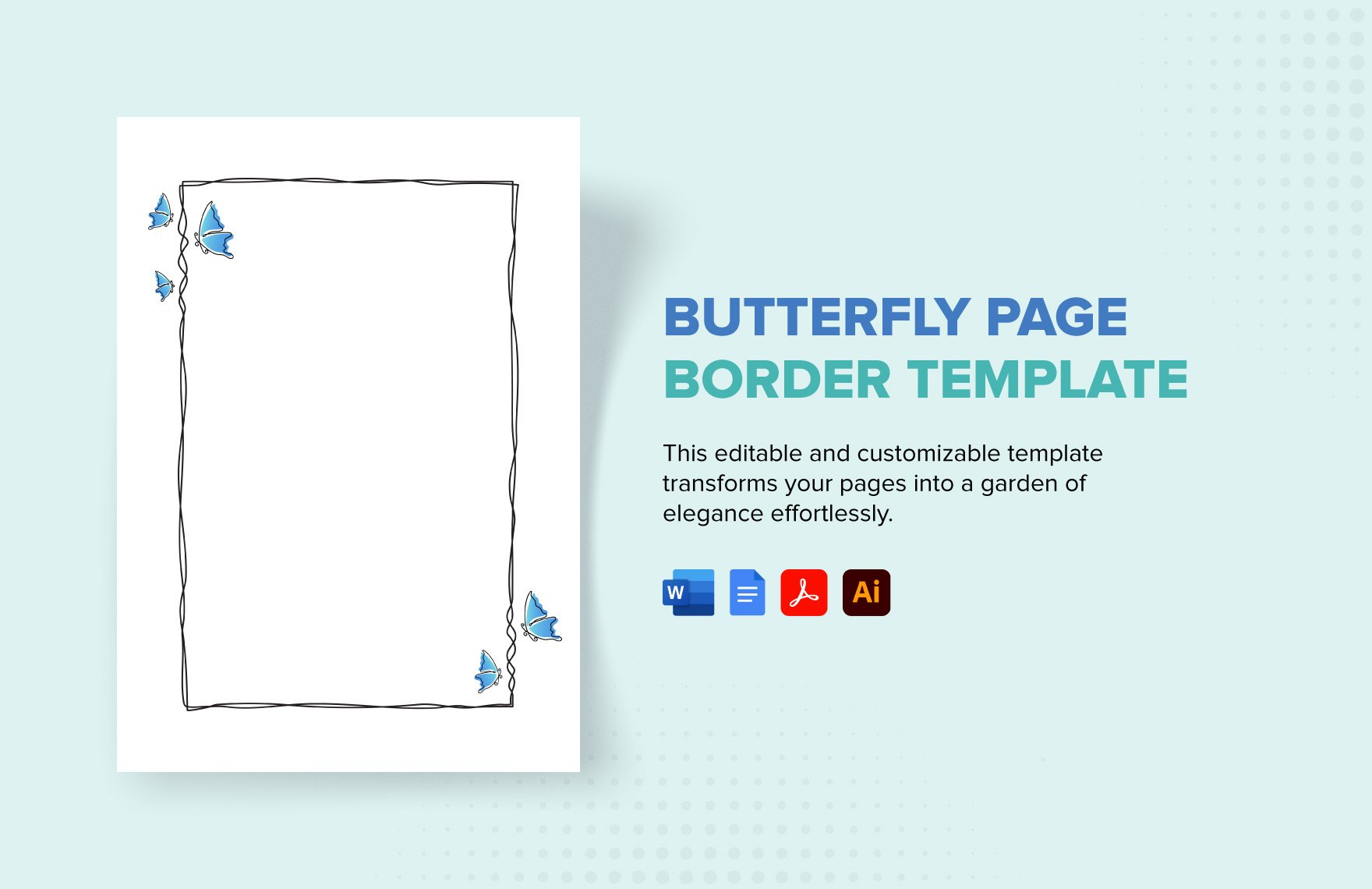 Butterfly Page Border Template