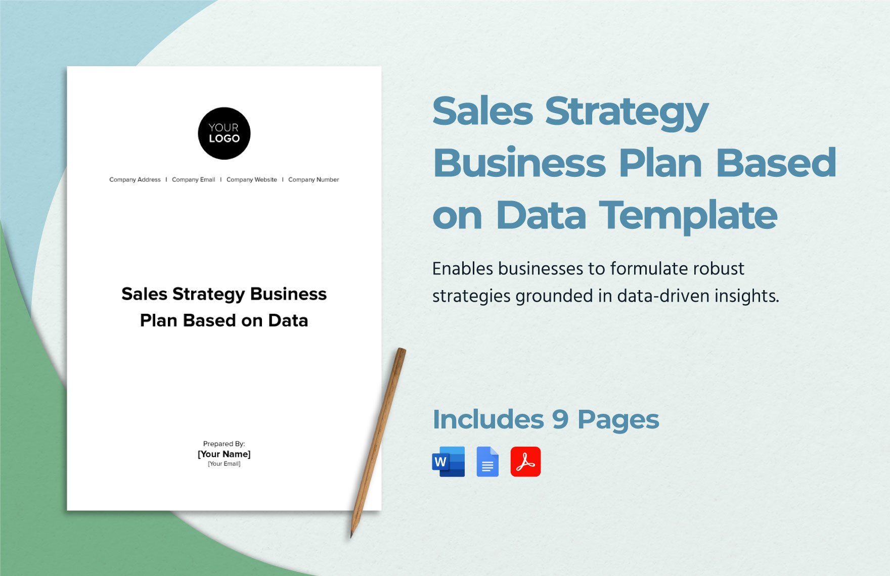 Sales Strategy Business Plan Based on Data Template