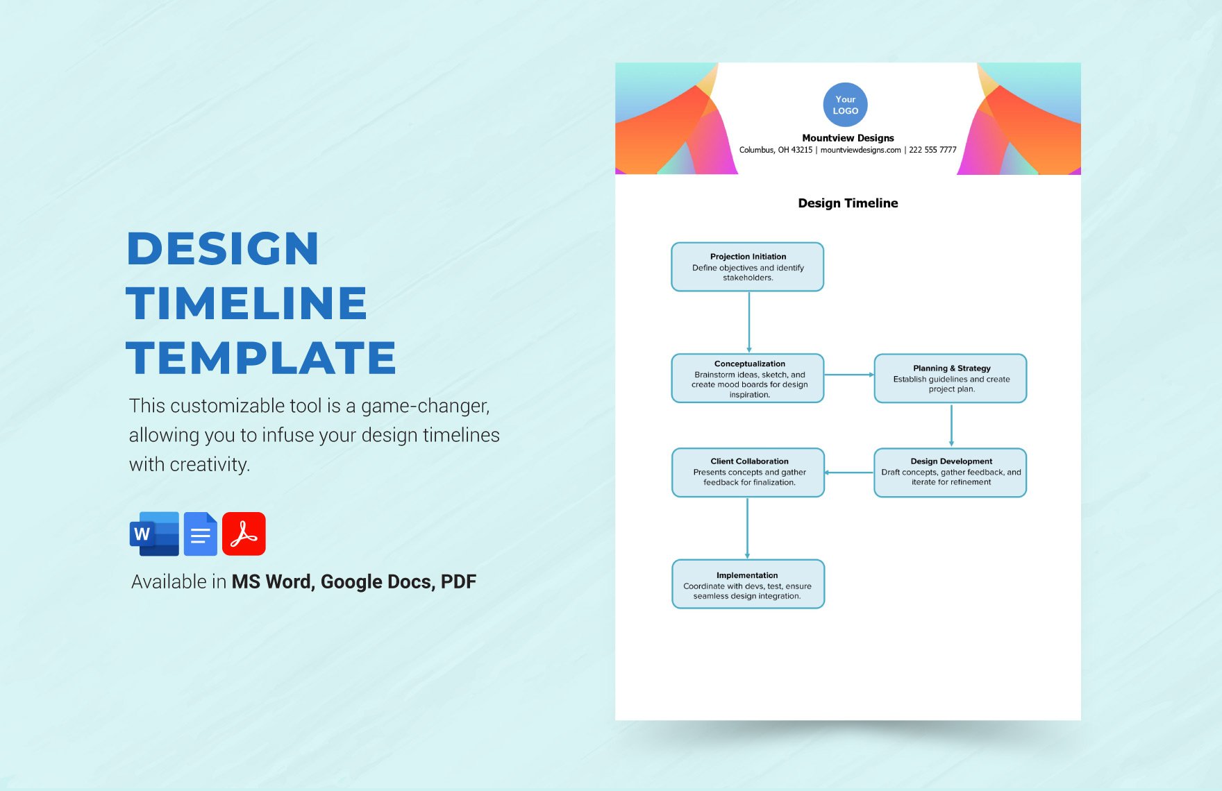 Design Timeline Template in Word, Google Docs, PDF