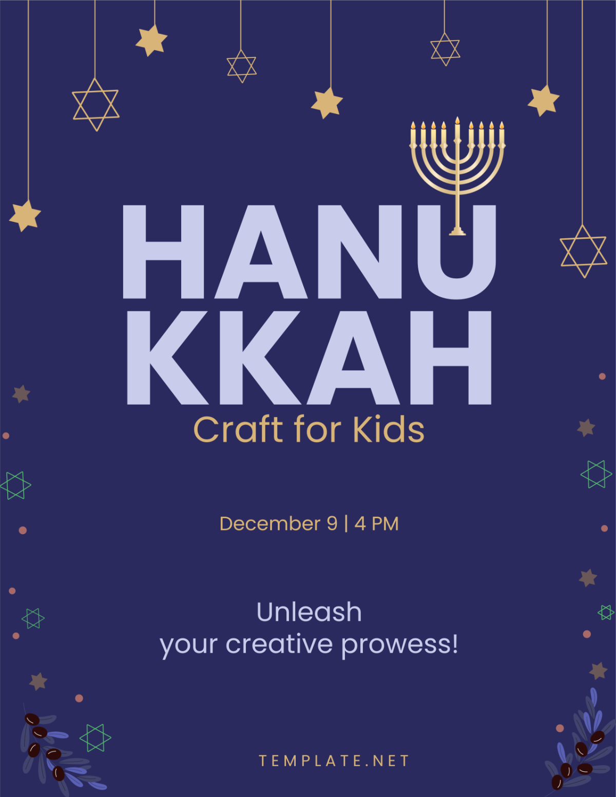 Hanukkah Flyer Template - Edit Online & Download