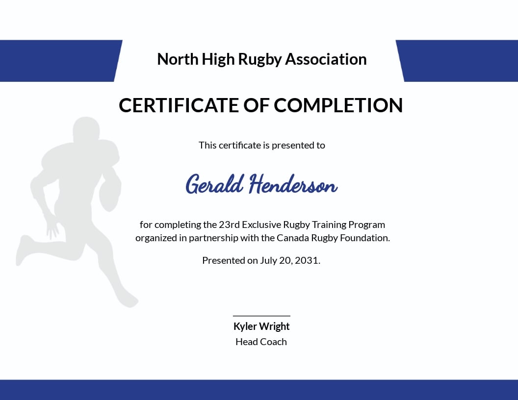 22+ Sports Templates - Free Downloads  Template.net Throughout Rugby League Certificate Templates