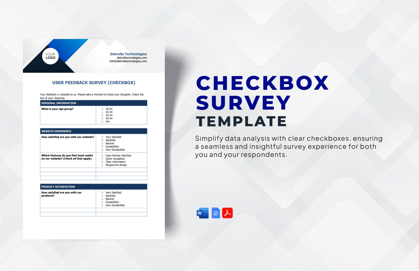 Checkbox Survey Template