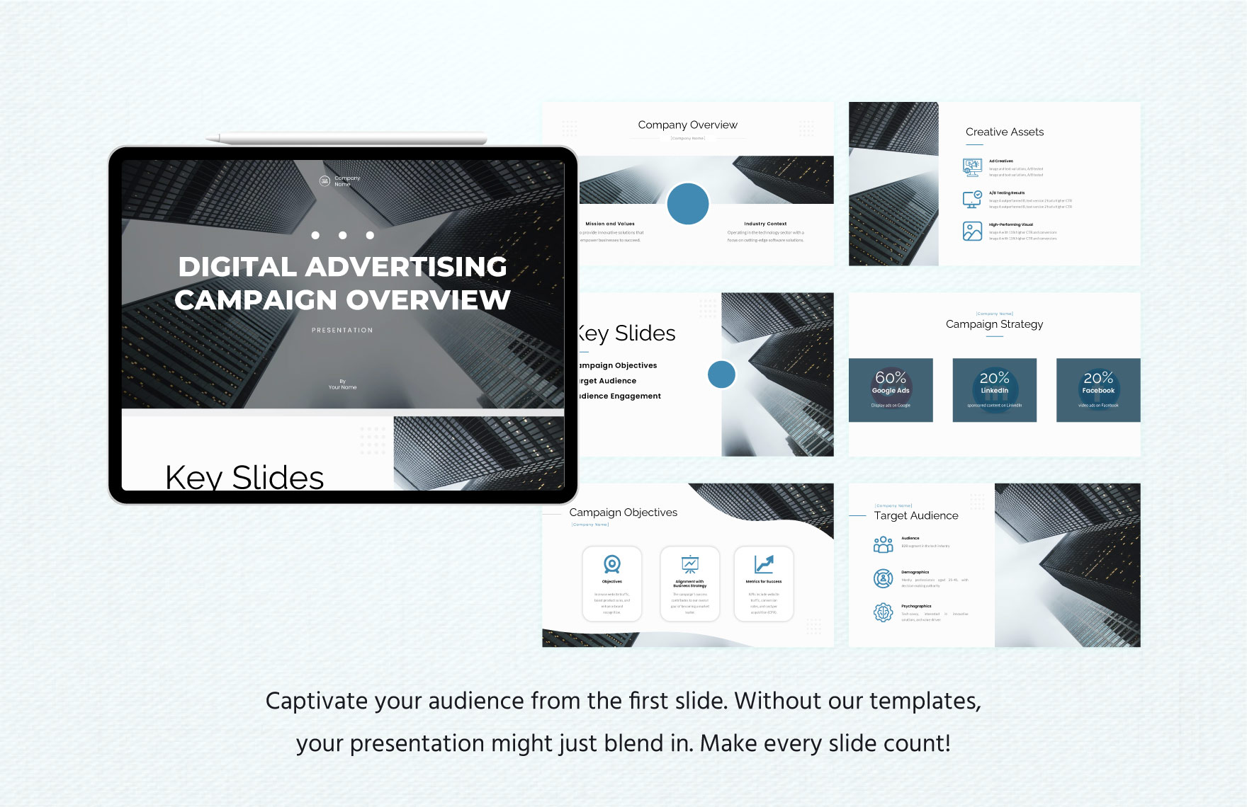 Digital Advertising Campaign Overview Presentation  Template
